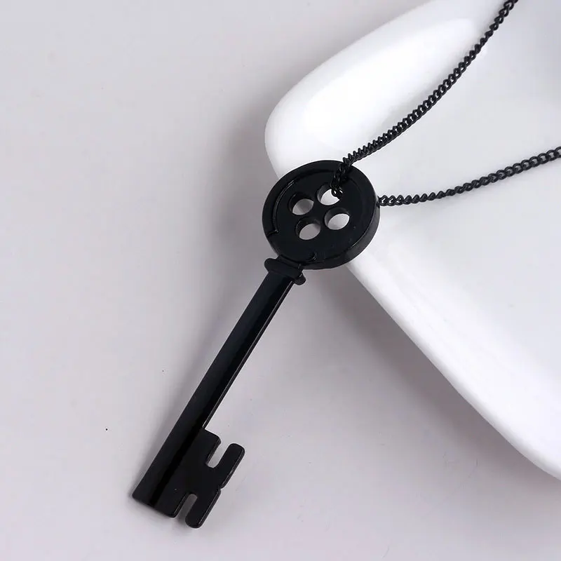 CORALINE KEY Necklace Keychain Movie Coraline Pendants Ghost Mother Skull Choker Jewelry Gifts Cosplay Props (3)
