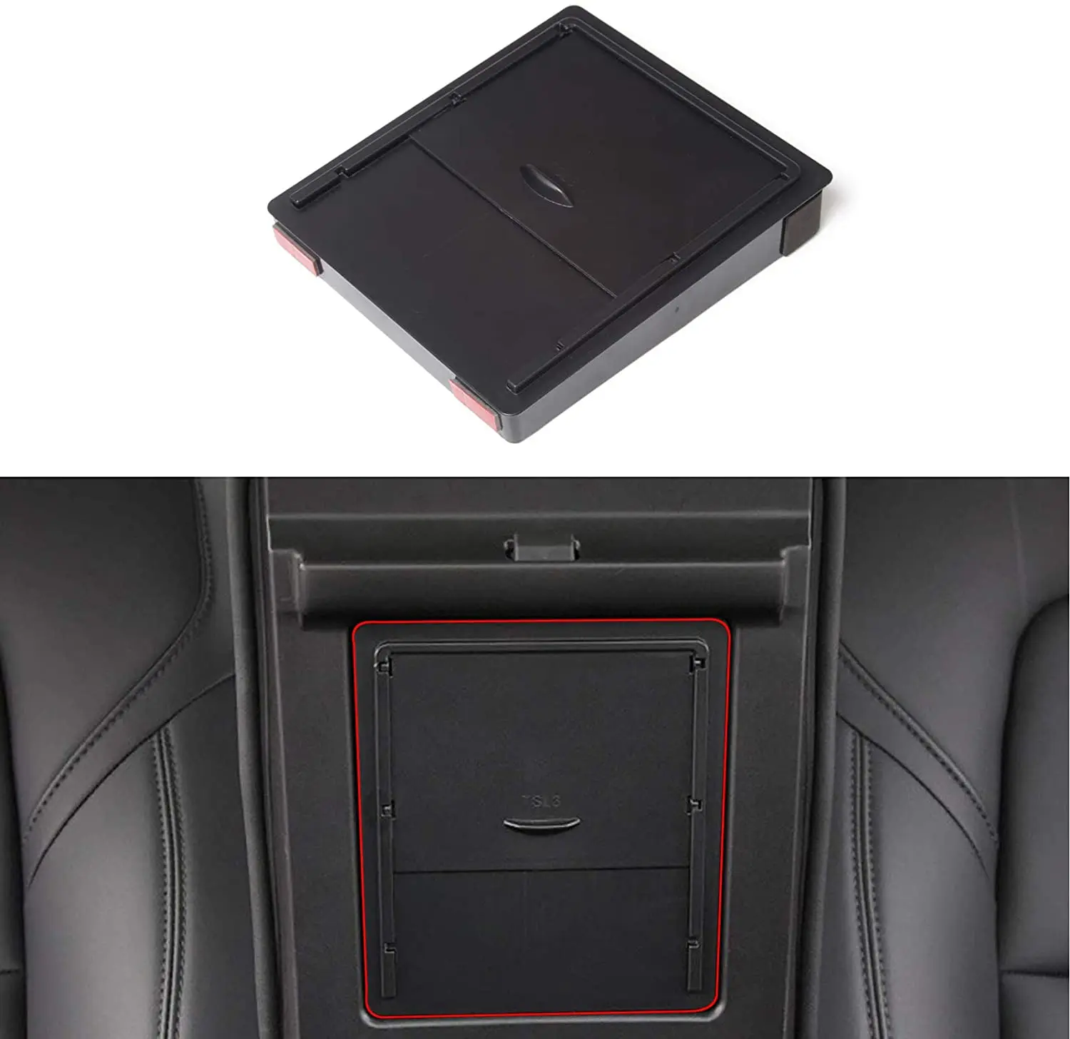 Generic For Tesla Model 3/Y Armrest Box Hidden Cubby Drawer Storage