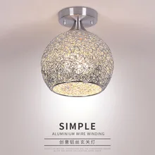 Поперечная граница минималистичный Современный Креативный фойе плащ номер вход коридор балкон, коридор серебро алюминиевая потолочная лампа