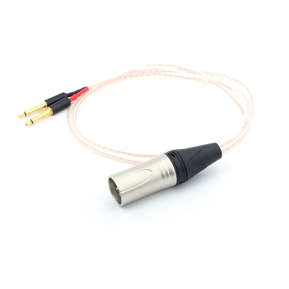 8cores Headphones Cable with 4pins XLR Male Plug For Audio Upgrade Cable For Meze 99 Classics Focal Elear Headphones