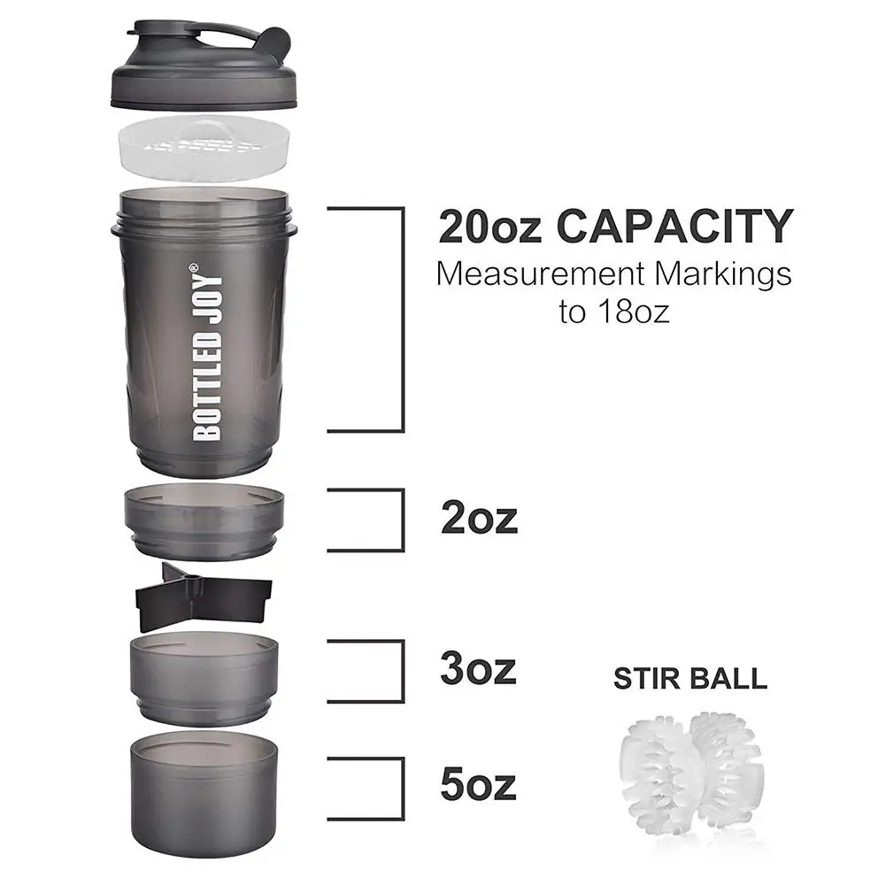 Белковая коробочка для медицинских целей Четырехслойный шатающийся стакан шейкер белка BPA Бесплатный Тренажерный Зал бутылка с хранения отлично подходит для капсула для порошка O