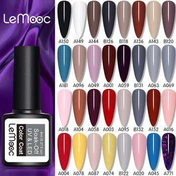 

LEMOOC Gel Nail Polish 60 Colors 8ml Soak Off Semi Permanant UV Varnish DIY Nail Art varnish Decoration For Nails