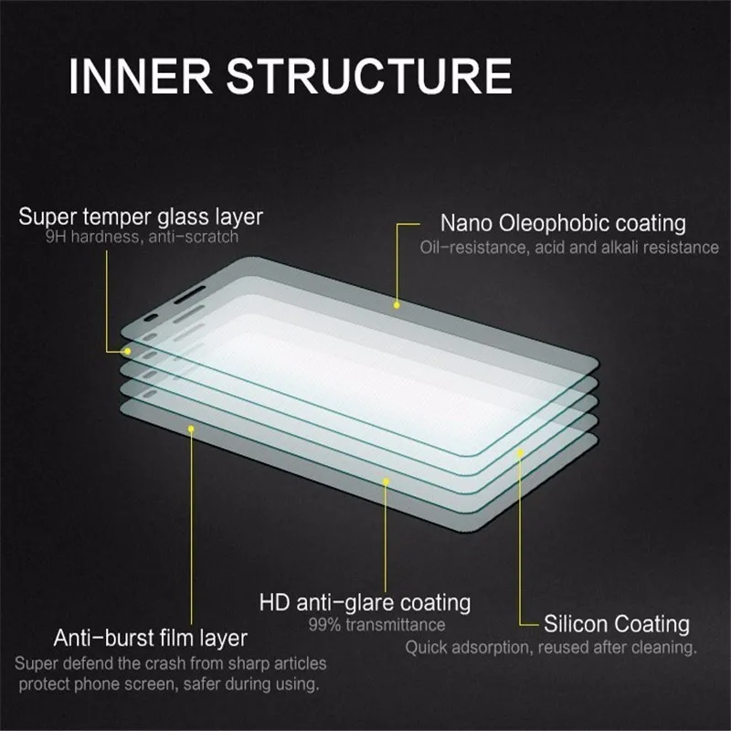 Smartphone 9H Tempered Glass for Elephone U2 GLASS Protective Film ON Elephone U2  6.26
