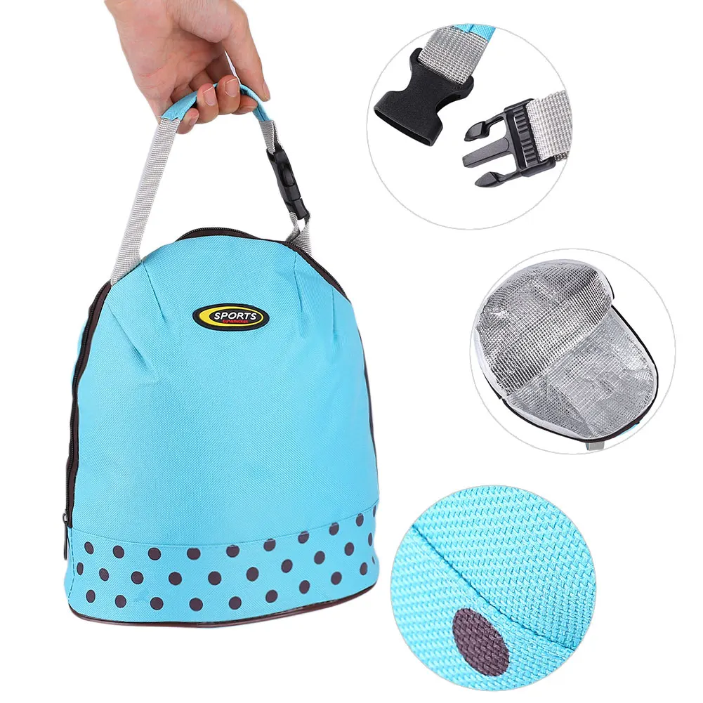 Thermal Insulated Lunch Bag Storage Wave Point Picnic Office Supplies Portable