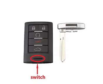 

5 Buttons Replacement Key Shell for Cadillac DTS CTS STS XTS 2005 2006 2007 2008 2009 2010 2011 Key Case With Blade
