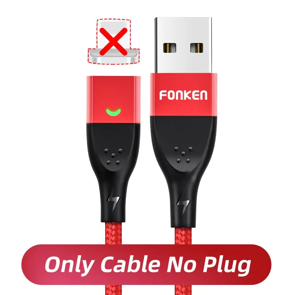 FONKEN Magnetic Cable Micro USB Type C Magnetic Charging Cables Magnetic Charger for iPhone Samsung Huawei Xiaomi Quick Charge android phone charger Cables