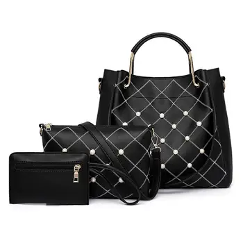 

Shoulder Bag Handbag Beauty High Capacity Women Bags Casual 3 Pcs/Set PU 3 Color Fashion Crossbody Purse Travel