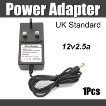 Адаптер питания DC 12v 2.5A штепсельная вилка стандарта Великобритании блок питания английская британская IP камера, NVR, CCTV DVR, CCTV камера