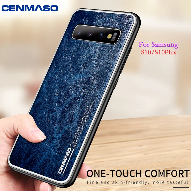 Для samsung S10 Plus чехол из натуральной кожи защита от падения Чехол для samsung S10 Note 10 Plus чехол роскошный бизнес Чехол