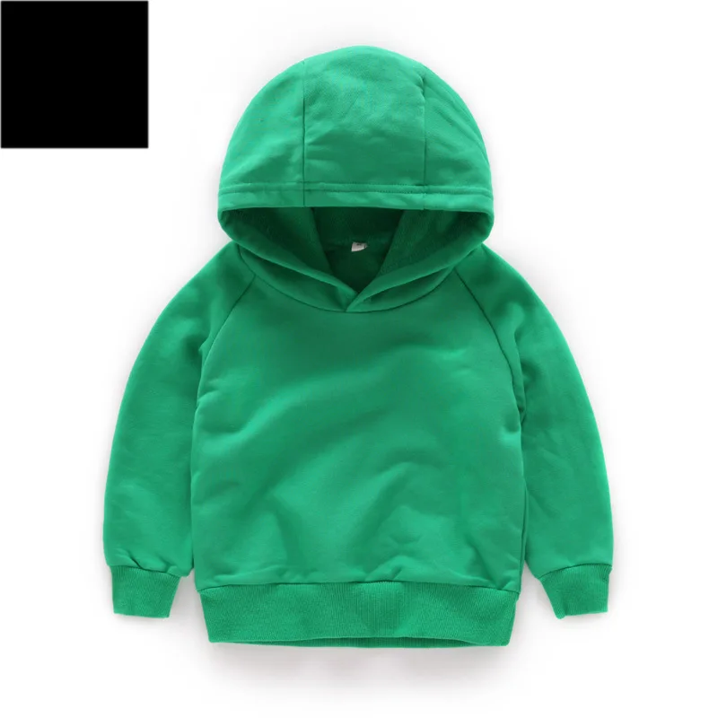 Г. Новая весенне-осенняя одежда для маленьких мальчиков и девочек хлопковый свитер с капюшоном детская повседневная спортивная одежда, одежда для младенцев От 2 до 11 лет - Цвет: Зеленый