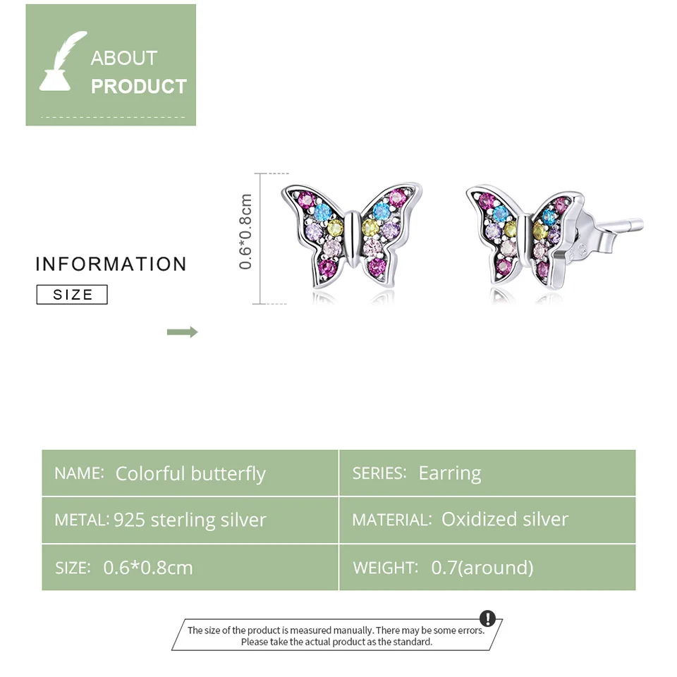2023 Silver Mother Of Pearl CZ Dangle Stud Butterfly Earring