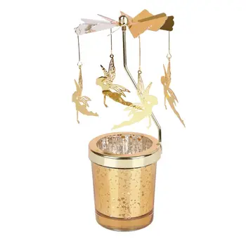 

European Rose Gold Candle Holder Small Vase Simple Rotating Candlestick Simple Modern for Dinner Table Nordic Style GG50zt