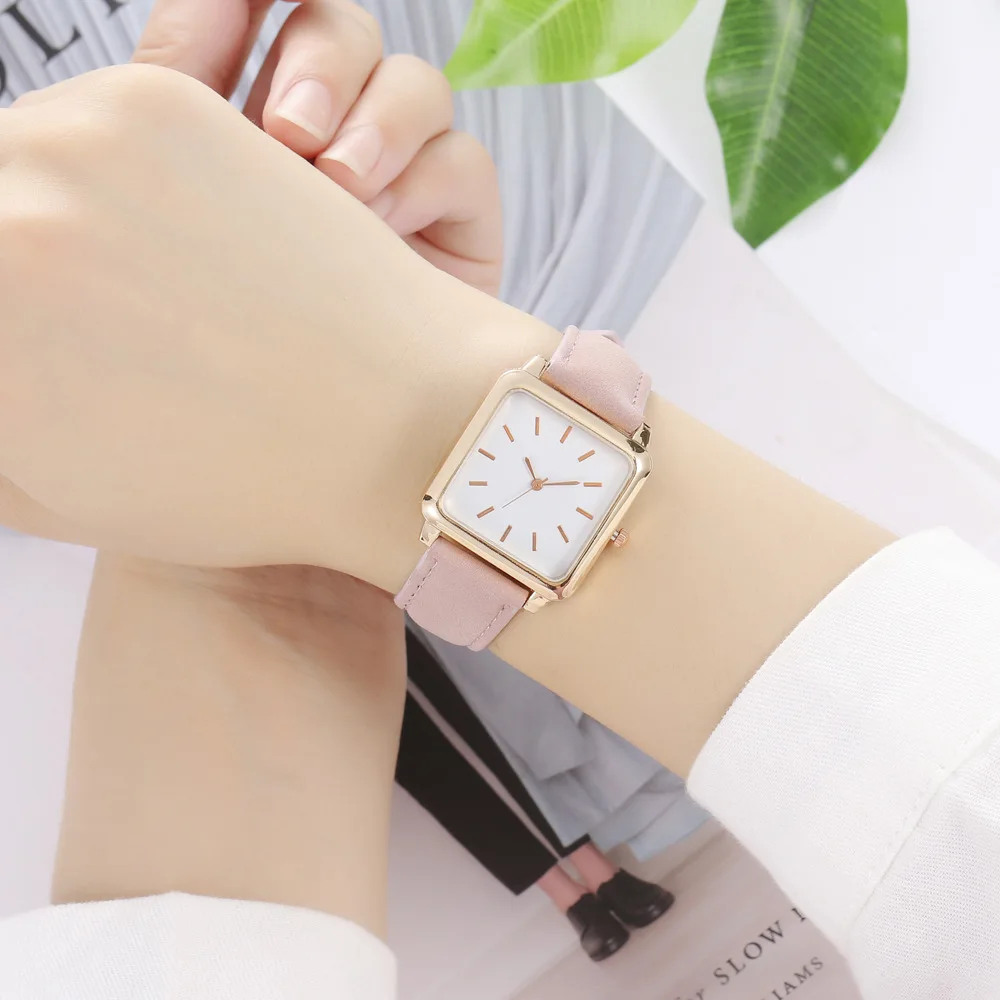 Новые розовые женские часы для часов, модные брендовые Женские кварцевые наручные часы, женские наручные часы с кожаным ремешком, Relogio Feminino
