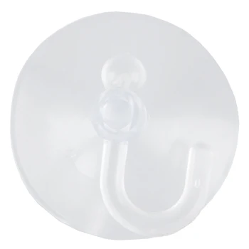 

5 Pcs Bathroom Kitchen Glass Clear Suction Cup Hook Wall Hangers