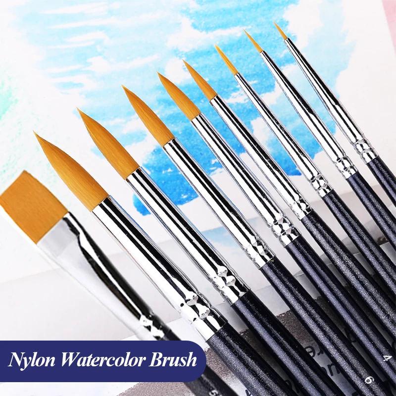 Skyists Nylon Watercolor Brush Comfortable Metal Toughness Elasticity