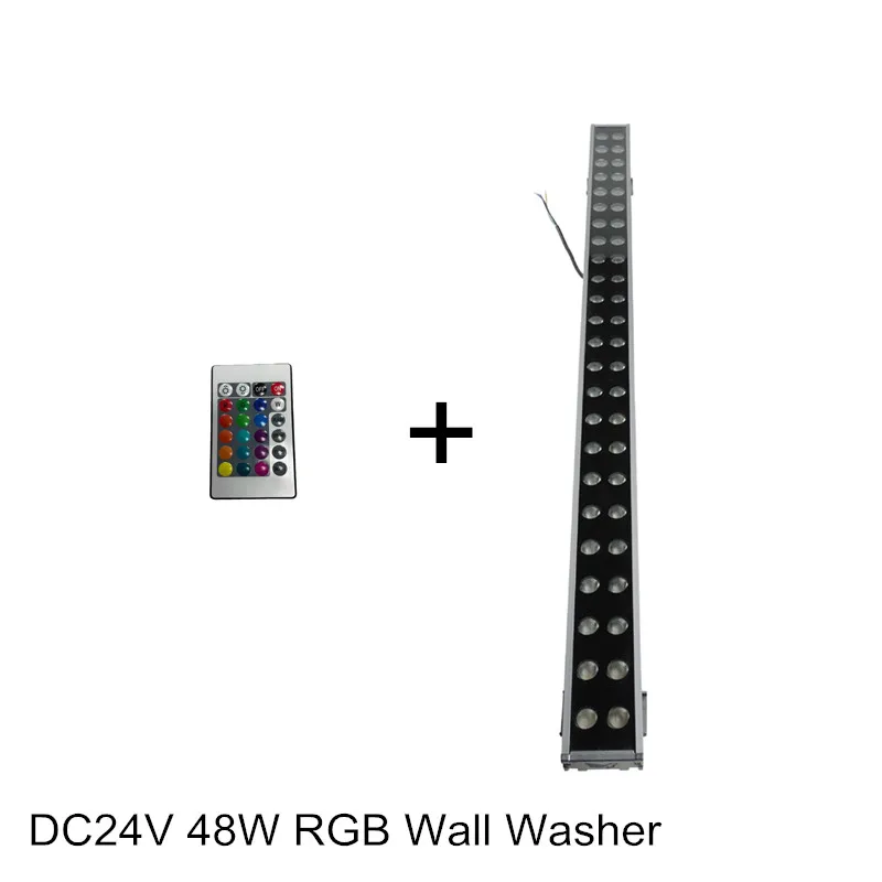 DC24V 48w Waterproof IP65 RGB LED Wall Washer Light With IR Remote for Outdoor landscape