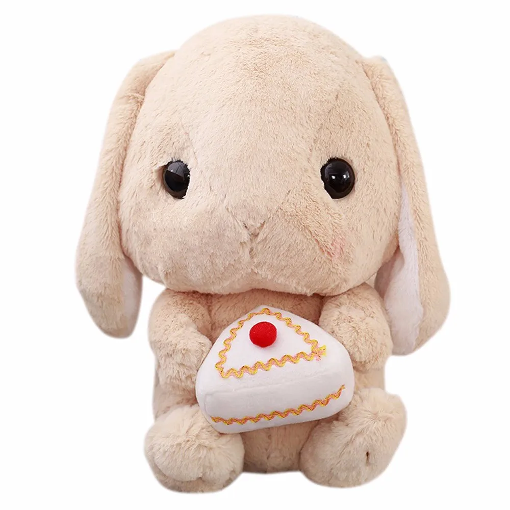 23 см глупой милый плюшевый кролик, мягкие игрушки плюшевый кролик, детская Спящая Подушка, кукла, креативные подарки на день рождения для девочки - Цвет: Brown