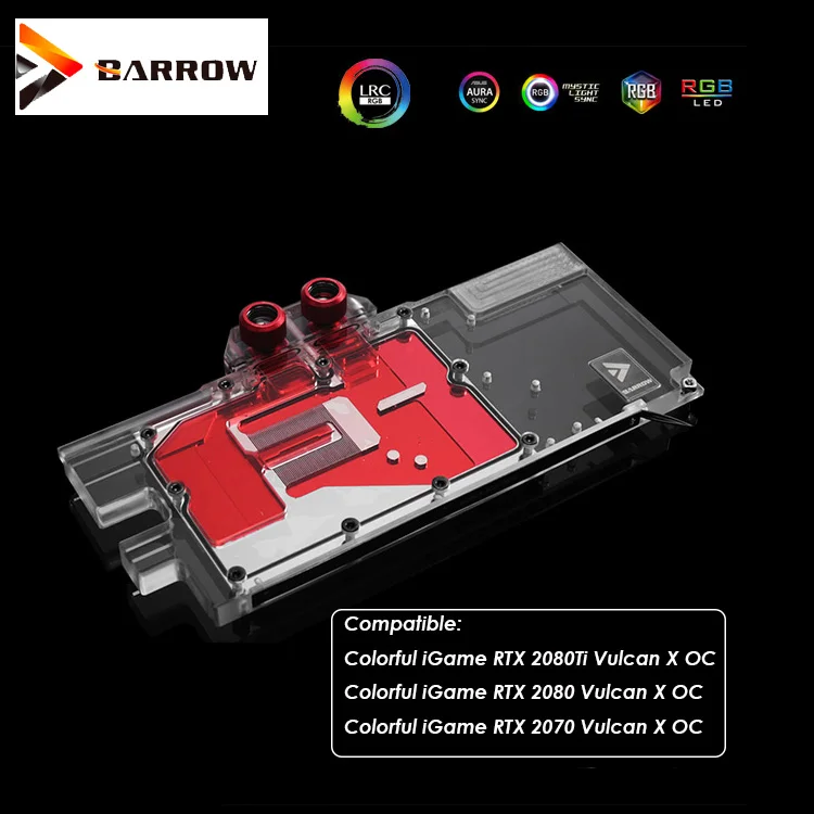 ^*Best Offers Barrow GPU water block fit Colorful iGame RTX 2080Ti /2080/2070 Vulcan X OC water cooling cooler sync mobo BS-COI2080T-PA