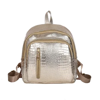 

Crocodile Pattern Small New Style Simple Versatile WOMEN'S Bag College Style Mini School Bag