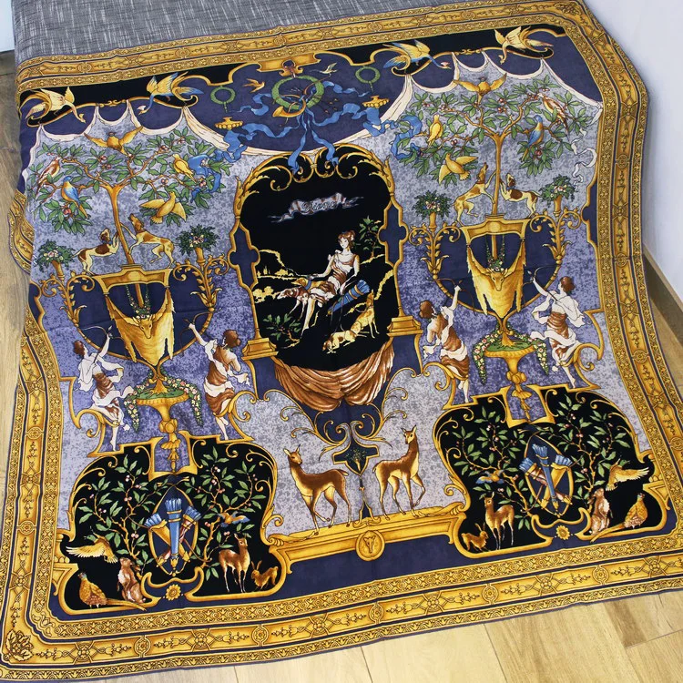 Оливковый филиал греческий мифологический принт леди высокого класса Шелковый кашемировый шарф пашмины Шарфы мульти аксессуар Прямая YR49