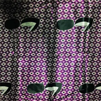 

Fashionable African Wax Printed Organza Ribbon fabric 2 yards silk fabric ! L71323