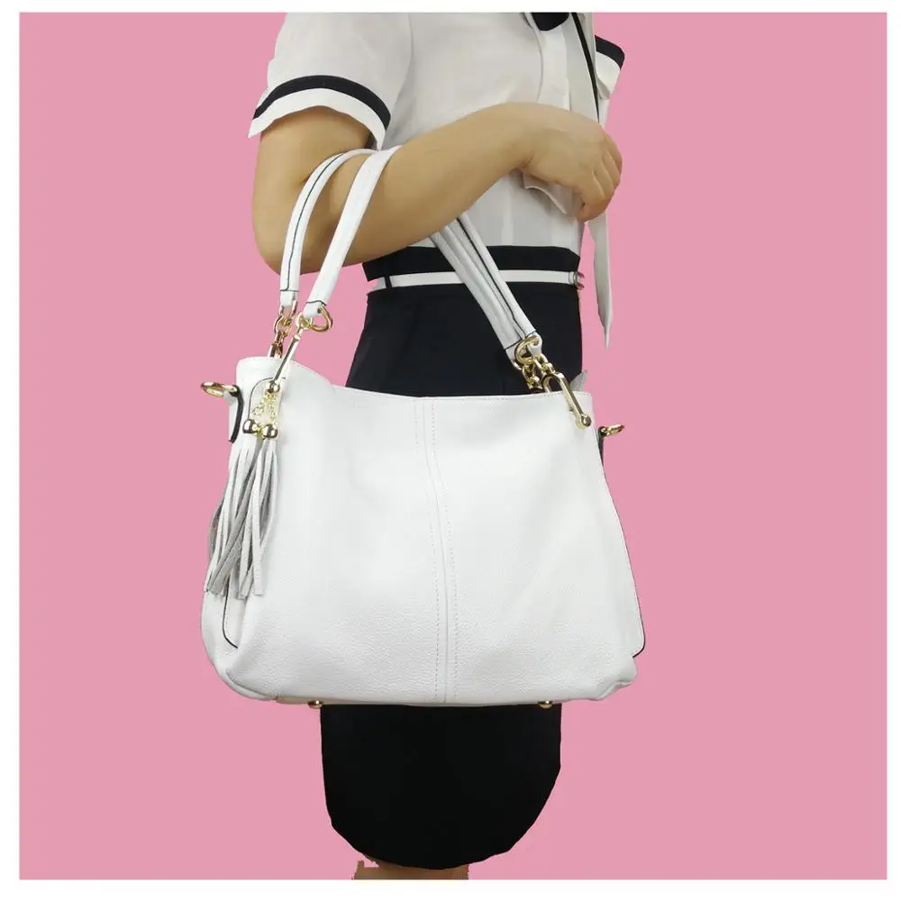 ZENCY натуральная коровья кожа с длинной ручкой женские сумки через плечо женские сумки для покупок женские сумки-мессенджеры белая сумка-портфель