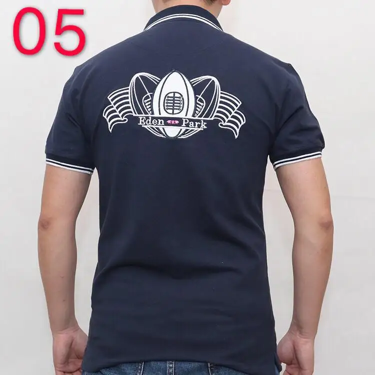 Hombre eden park Топ для мужчин с коротким рукавом Повседневная рубашка для регби camisa вышитая eden park polo мужская Тонкая однотонная хлопковая