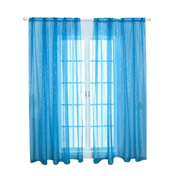 

Window Sheer Curtains for Bedroom Living Room Solid Elegant Net Drapes 2 Panels