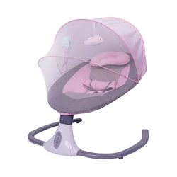 Chaise à bascule électrique pour bébé, lit multifonctionnel, confortable pour nouveau né, Auto, avec moustiquaire 