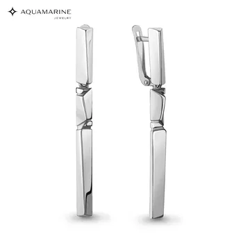

Earrings long AQUAMARINE without inserts Silver 925
