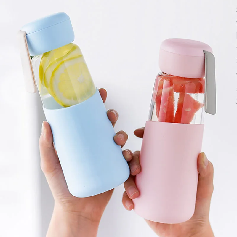 Популярные спортивные Бутылки для воды 400ML Протеин шейкер Офис для отдыха на открытом воздухе Портативный герметичные Стекло без добавления бисфенола А посуда для напитков бутылка