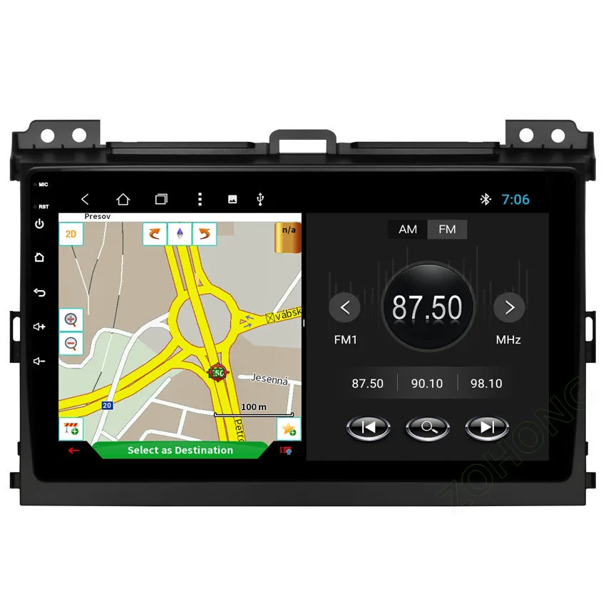 Discount 2din Octa Core Android Car Multimedia DVD Player for Toyota Land Cruiser Prado 120 Lexus GX470 autoradio Navigation GPS BT radio 2