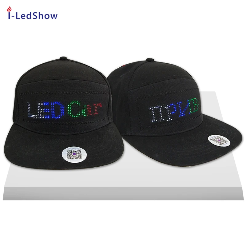 digital scrolling message led hats 