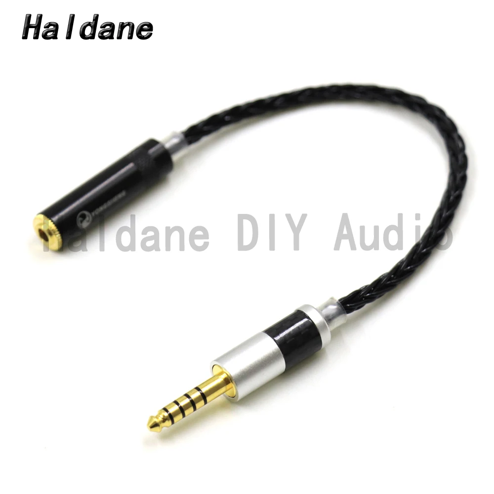 

Haldane HIFI 7N Silver Plated 4.4mm Balanced Male to 3.5mm Stereo 3pole Female Audio Adapter Cable 4.4 to 3.5 Connector Cable