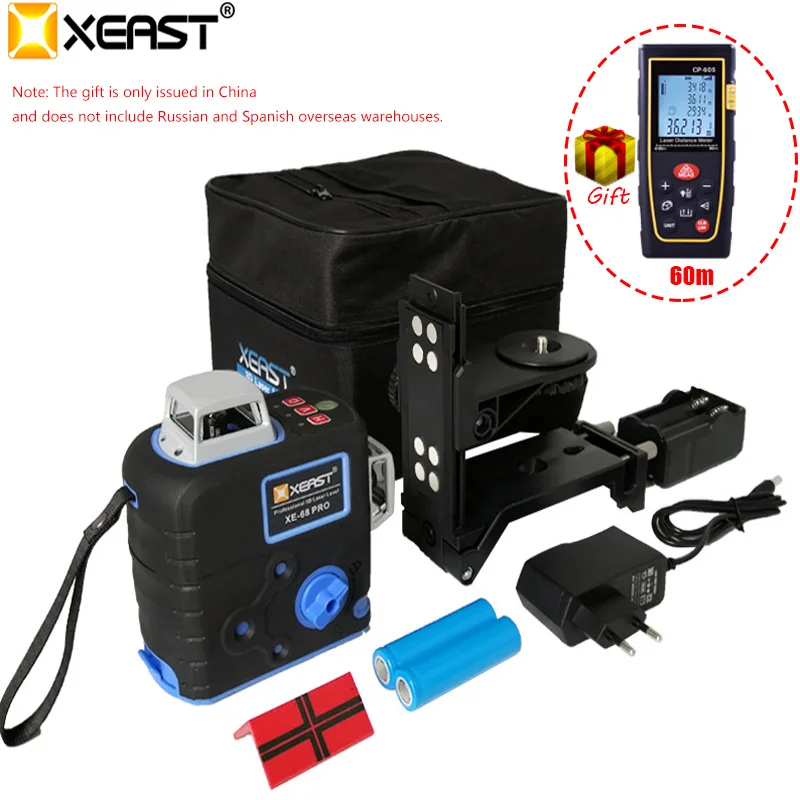  Professional XEAST XE-68R Pro Laser Level 12 Lines 3D Level 360 Horizontal And Vertical Cross Super