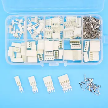 

KF2510 Kits 40 sets Kit in box 2p 3p 4p 5 pin 2.54mm Pitch Terminal / Housing / Pin Header Connectors Adaptor
