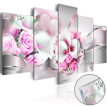 

Painting Pink Roses Full Round Drill DIY Diamond 5D 5 Pcs Embroidery Handicraft Picture Flower Wall Art Home Decor Cross Stitch