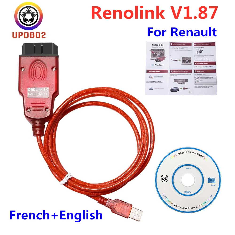 Программатор ЭБУ Renolink V1.87 для Renault Сброс ключ кодирования UCH подходит приборной