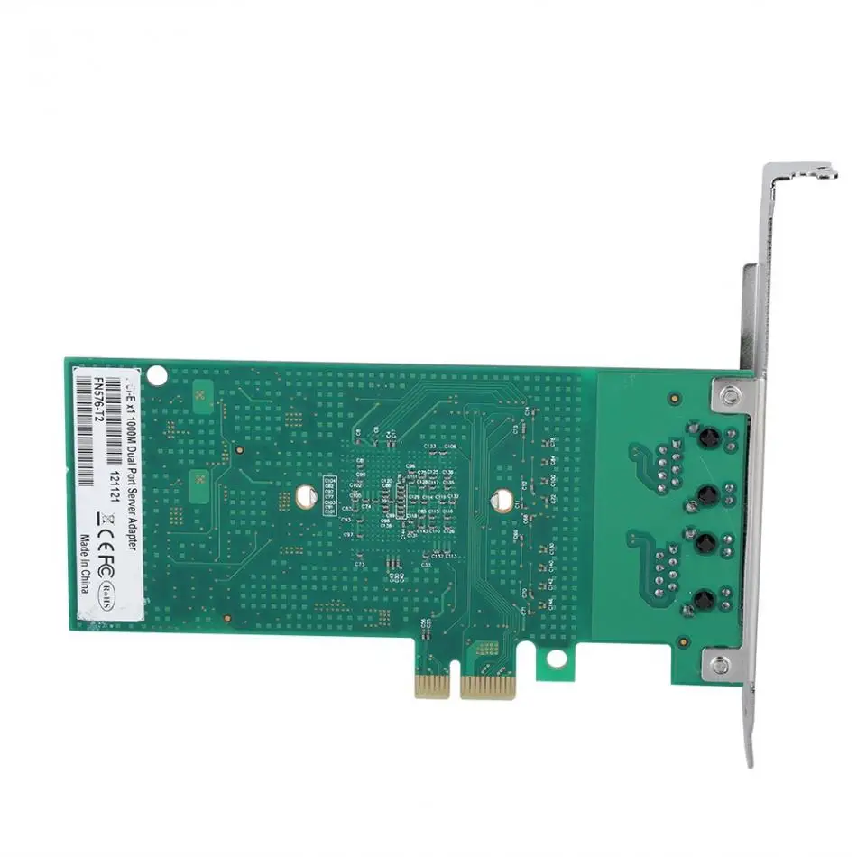 For INTEL 82576-T2 Gigabit PCI-e Dual Port Network Adapter Card Desktop 1000Mbps Server NIC LED 2021 Hot Network Controller best wifi adapter for pc