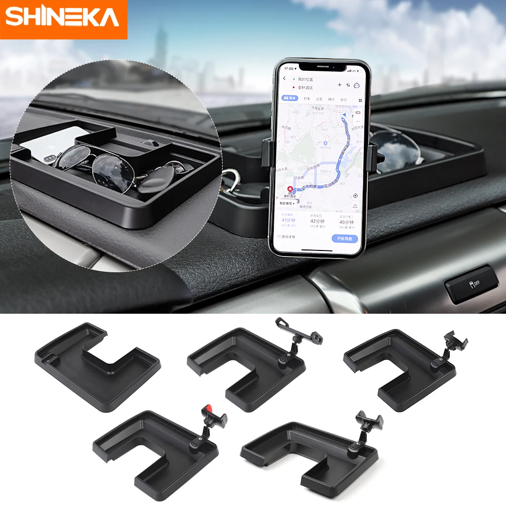 SHINEKA Auto Mobile Phone Stand For iPad Cellphone Holder For Ford F150 2009-2014 Raptor 360 Degree ABS Storage Box GPS Holder SHINEKA Auto Mobile Phone Stand For iPad Cellphone Holder For Ford F150 2009-2014 Raptor 360 Degree ABS Storage Box GPS Holder