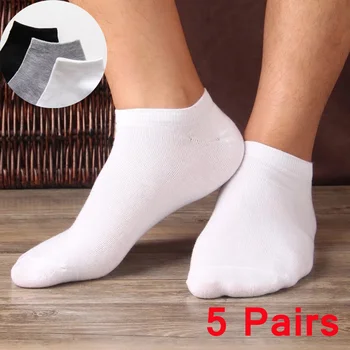 

5 Pairs/lot Men Socks Large Size High Quality Casual Soft Breathable Boat Socks Short Men Socks Summer Socks Cotton