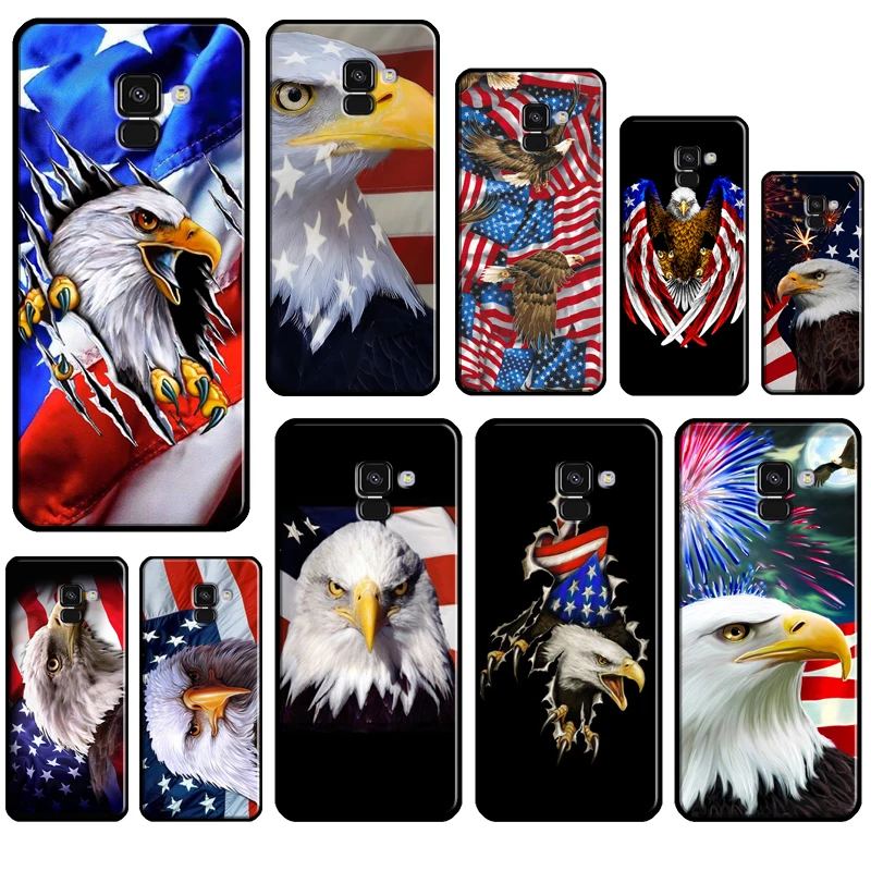 Чехол с американским флагом Орла для Samsung J5 J1 J3 J7 2016 A3 A5 2017 J4 J6 J8 A7 A9 A6 A8 Plus 2018 задняя