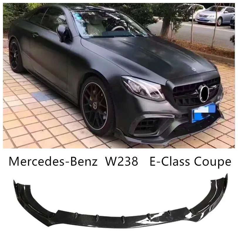 Передний спойлер из углеродного волокна для Mercedes-Benz W238 E-Class Coupe E200 E260 E350 E63- бампер диффузор спойлеры