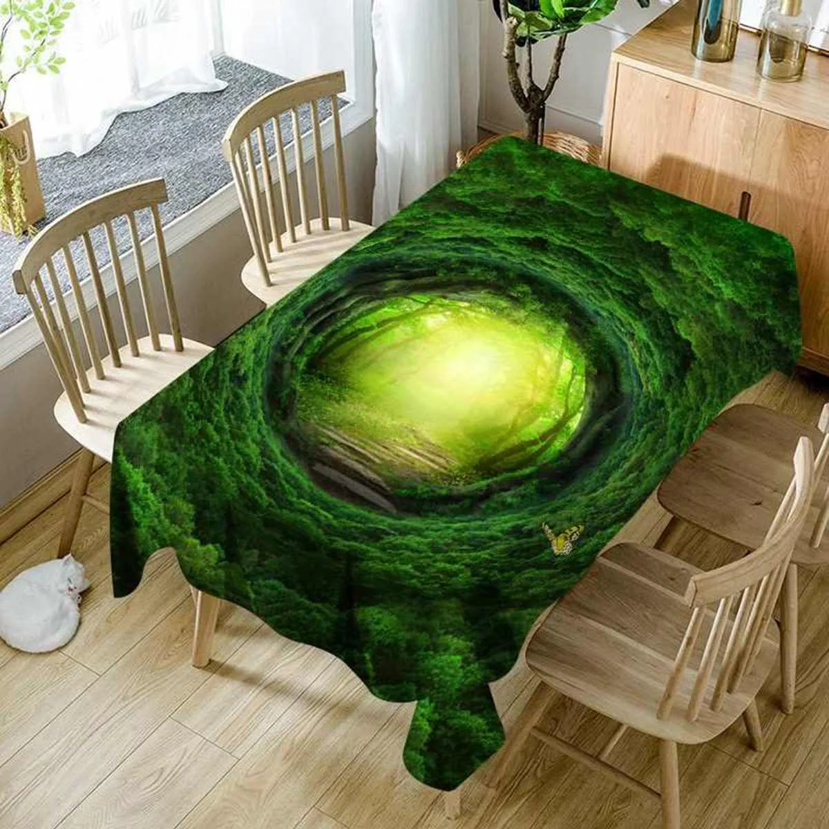 Скатерть с 3D печатным рисунком прямоугольные скатерти для пикника пылезащитное покрытие стола чайная машина ткань прикроватный коврик в шкафчик