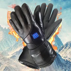USB Electric Heated Gloves 110-220V 4000 MAh Rechargeable Battery Powered Hand Warmer Hunting Fishing Skiing Motorcycle Cycling