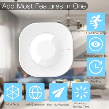 

Smart Home WiFi PIR Motion Sensor Human Body Infrared Security Alarm Detector Work With Alexa Google Home