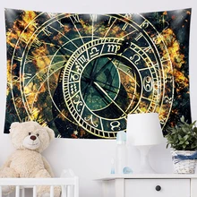 Tapisserie murale en Mandala, le Tarot du soleil, en macramé psychédélique, tapis mural en tissu, couverture de plage, décor de chambre 