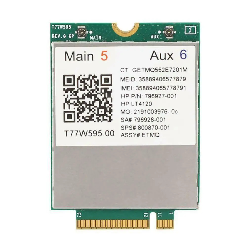 

lt4120 X5 LTE T77W595 796928-001 4G WWAN M.2 150Mbps G2 LTE 840 Elite 645 640 850 G3 650 Modem x2 For HP A0E5