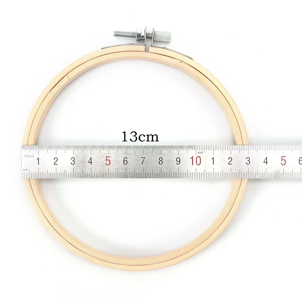 8 Размер 13-34 см бамбуковая рамка для вышивания кольца для рукоделия устройство для вышивки крестом круглая петля ручные бытовые швейные инструменты - Цвет: 13cm
