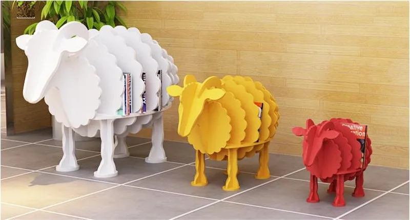 [HHT] креативная книжная полка из овец деревянная пластиковая доска скульптура в